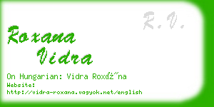 roxana vidra business card